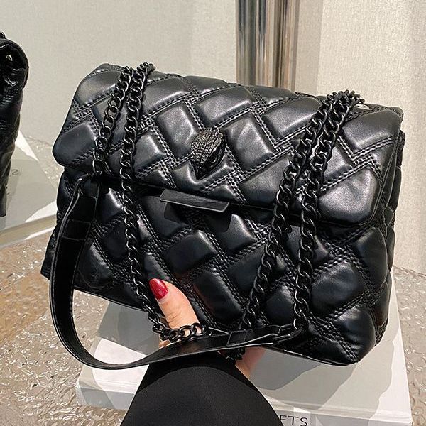 Summer New Niche Design Fashion Embroidery Line Diamond Chain One-Shoulder Oblique Straddle Armpit Small Square Bag