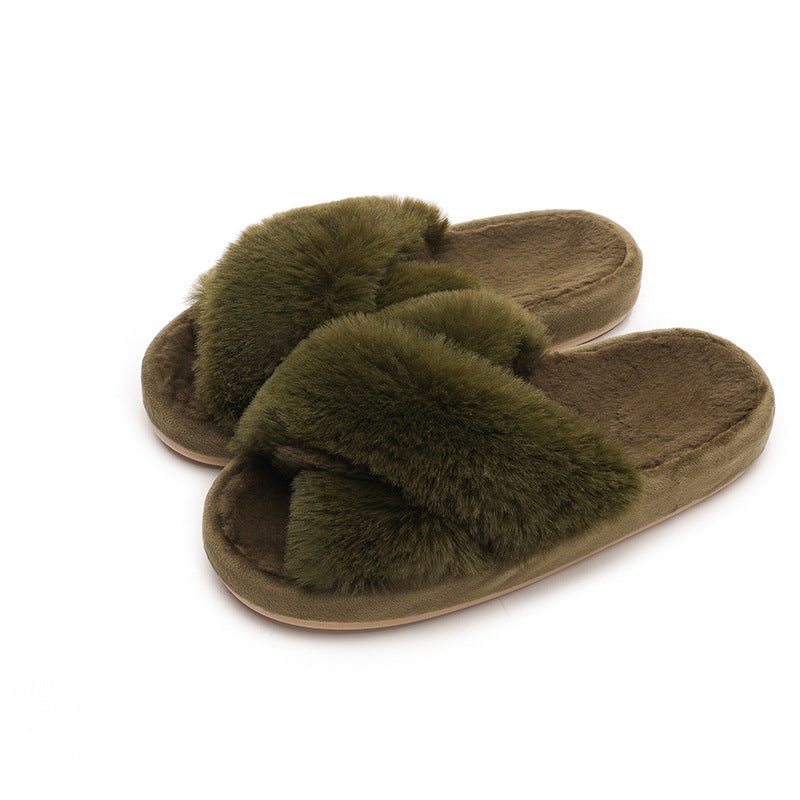 Cotton Slippers Eva Women's Winter Step On The Shit Floor Fluffy Slippers Home Non-Slip