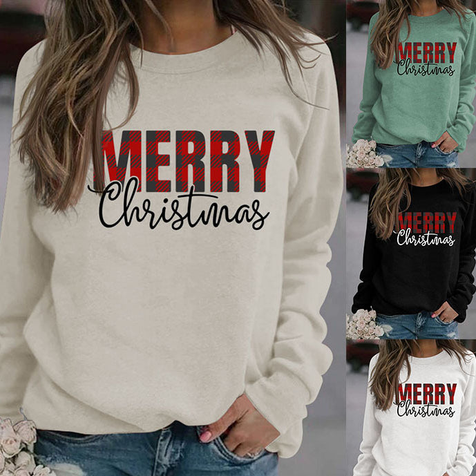 Merry Christmas Fashion Letters Autumn Winter Long Sleeve Ebay Women's Hoodie