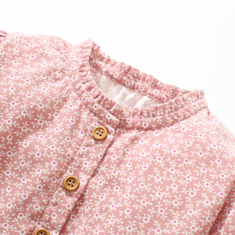 Girls Dress Autumn Children's Skirt New Cotton Long-Sleeved Children's Dress Princess Dress