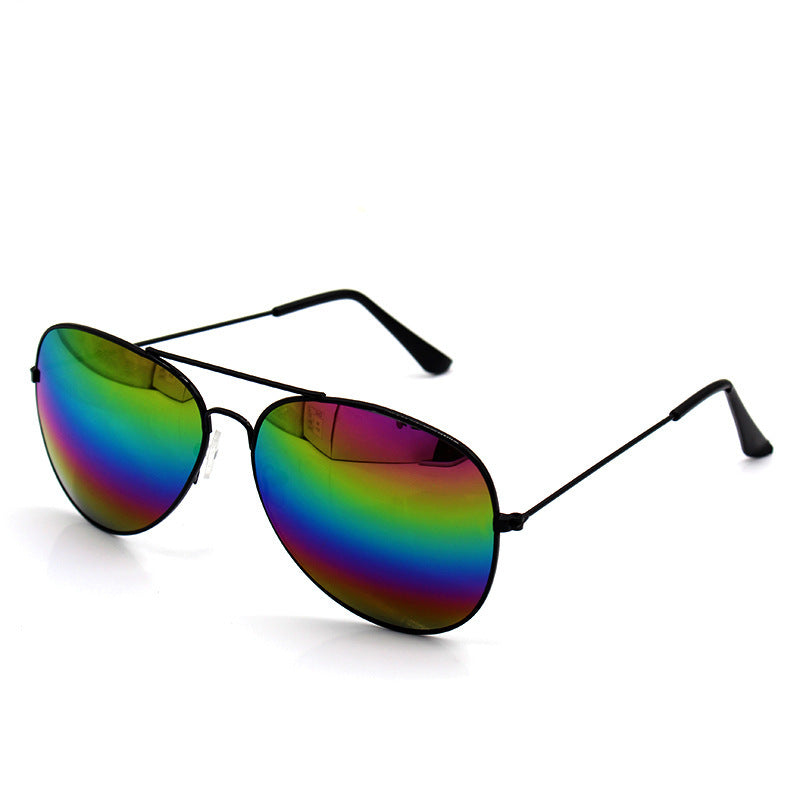5 pairs New Brilliant Sunglasses Full Color Pilot Goggles Metal Sunglasses Sunglasses Stall