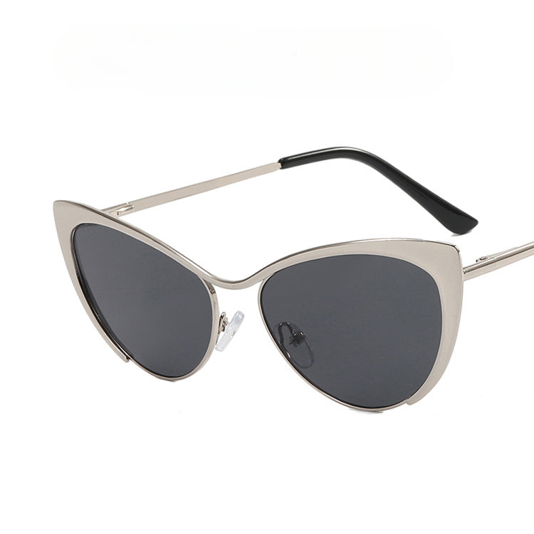 Steel Triangle Cat Eye Metal Frame New Anti-Blue Light Mirror Can Be Equipped With Myopia Frame