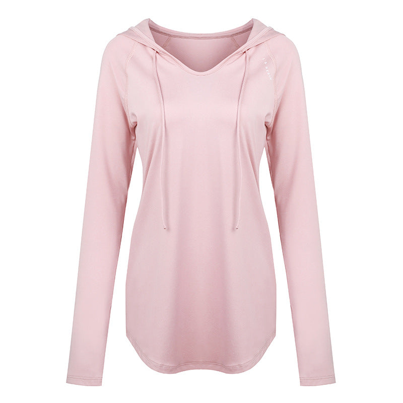 Casual Loose Blazer Women's Large Size Medium Length Yoga Wear Hoodie Fitness Wear Long Sleeves