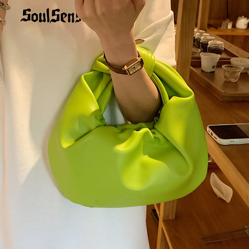 New Niche Small Bag For Women Pleated Hand With Everything Summer Fashion Hand With Ocean Air Cloud Bag