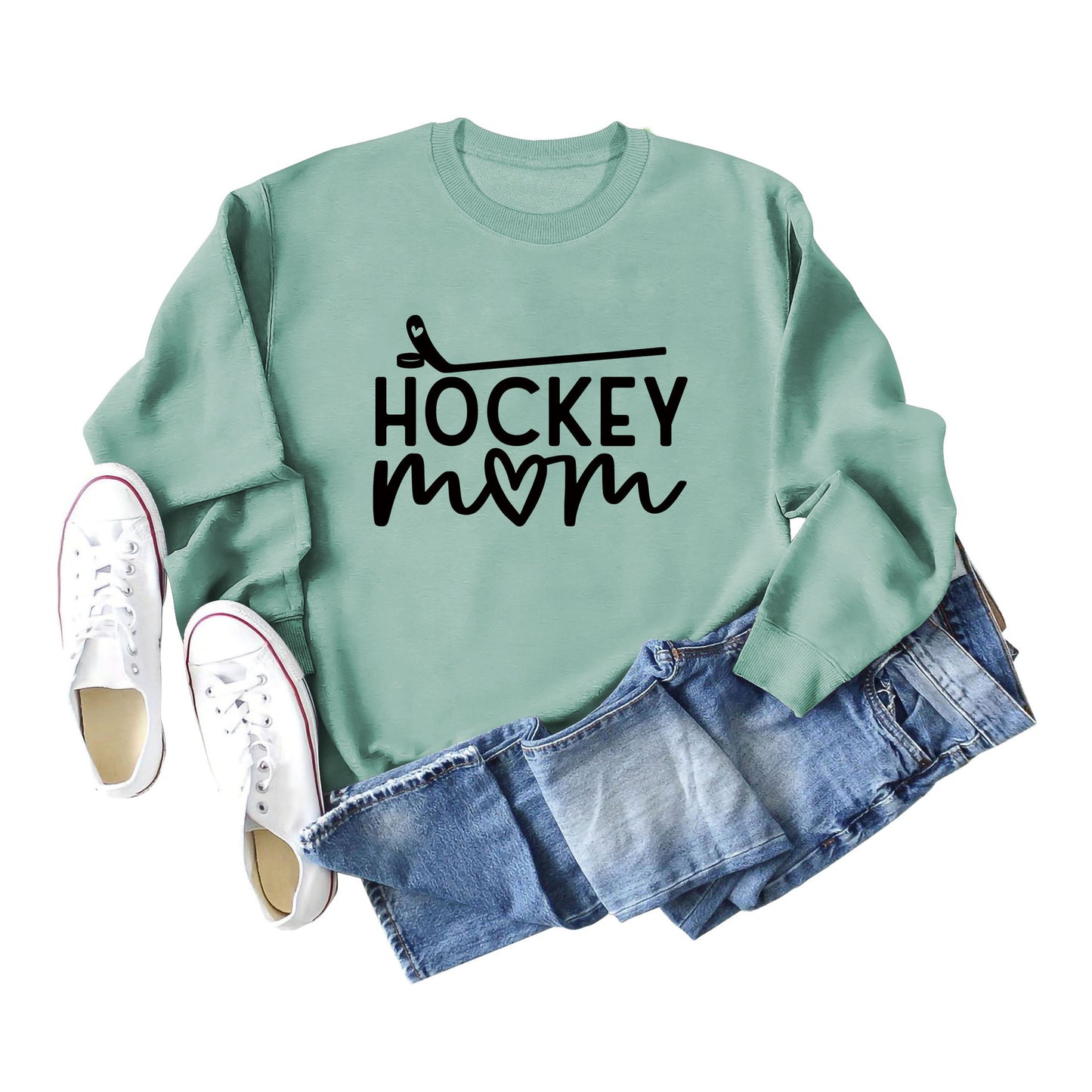 Women's Big Size New Letter Hockey Fall Winter Hoodie Long Sleeves