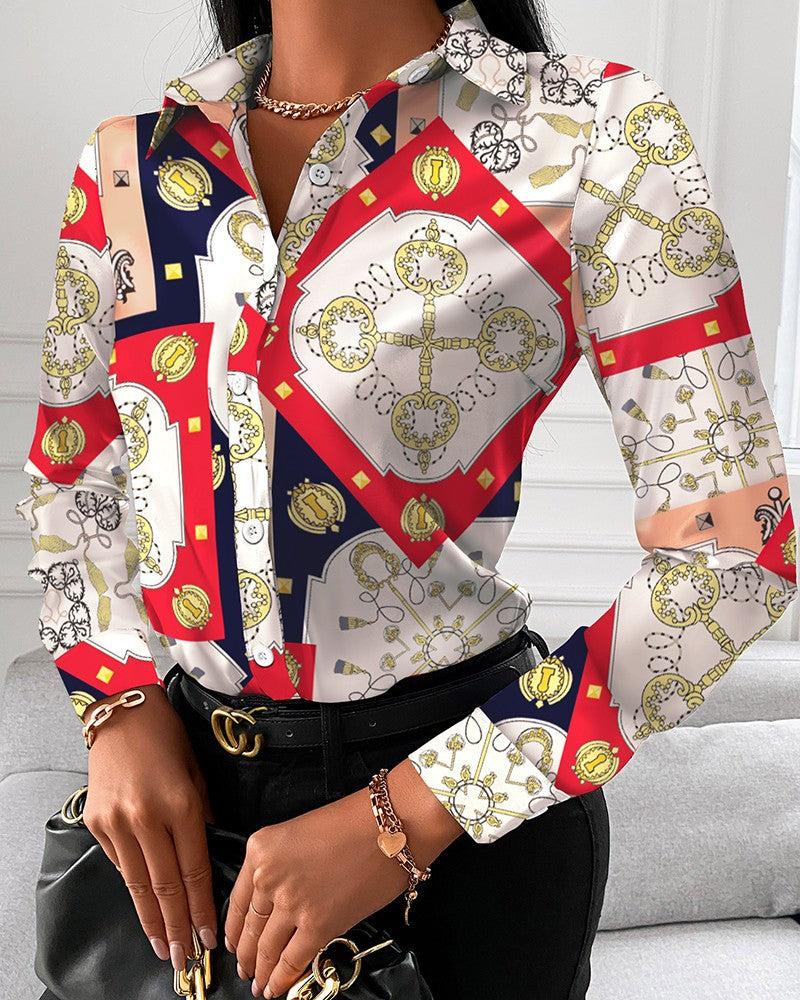 Shirt Spring And Autumn Long Sleeve Temperament Elegant Single-Breasted Cardigan Shirt Woman