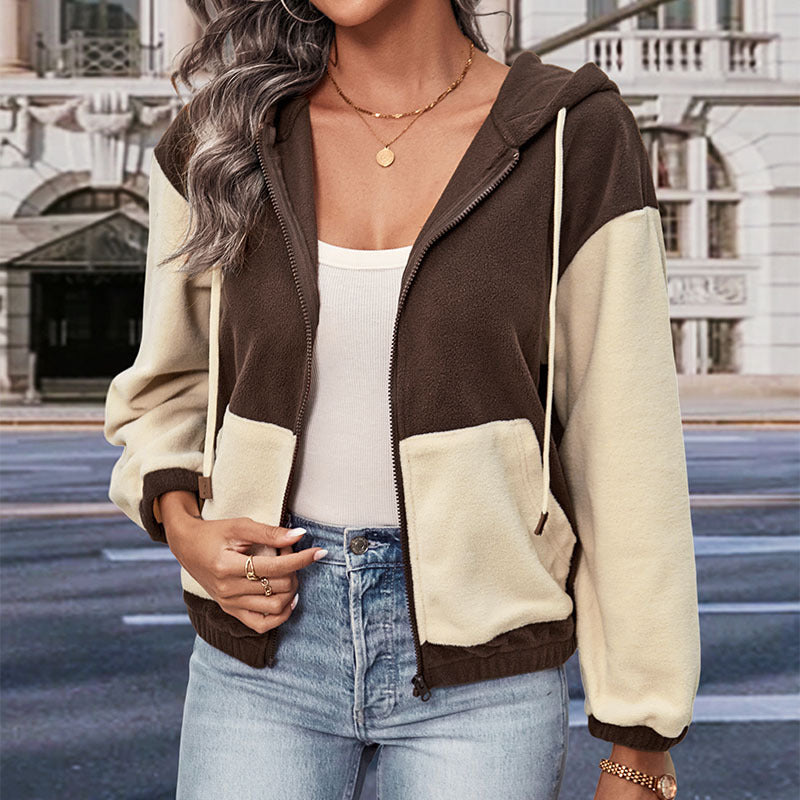 New Women's Autumn And Winter New Fleece Zipper Cardigan Coat
