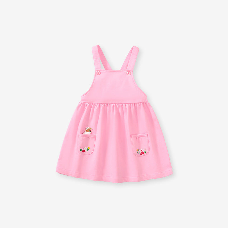 Girl's Strap Dress Autumn Skirt Cotton Children's Strap Skirt Children's Skirt
