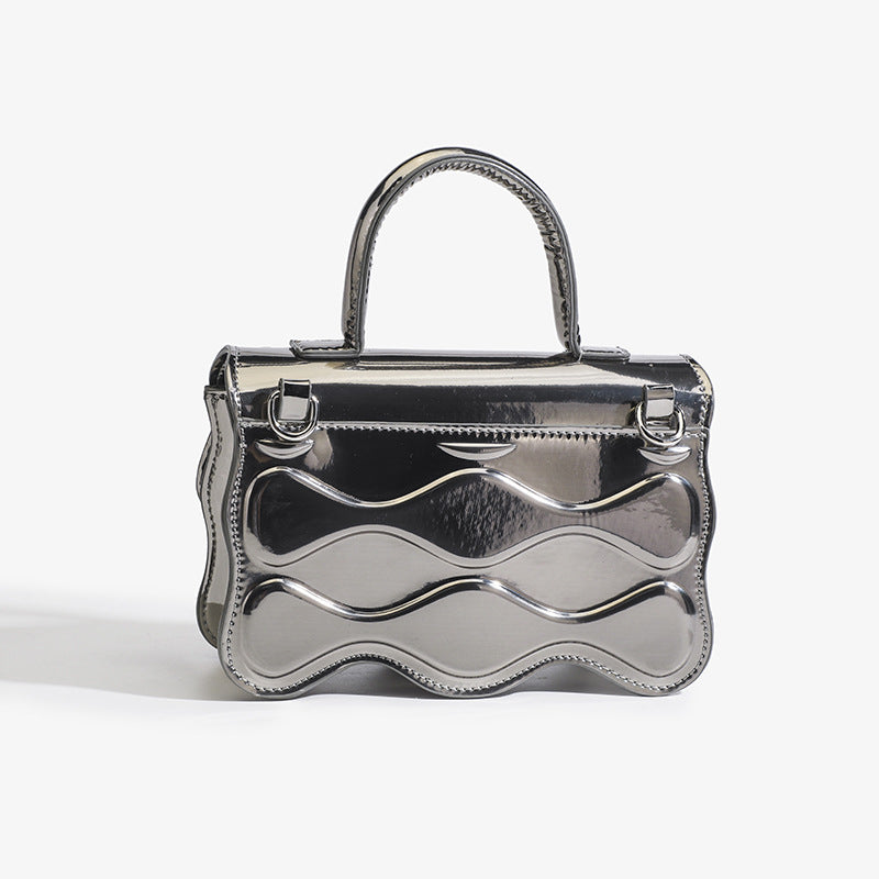 Niche Design Simple Wave Check Bag Female Version Of The New Underarm Bag Diamond Check Baguette Shoulder Female Bag
