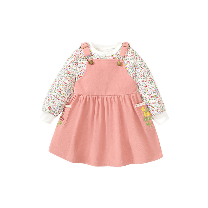 Children's Strap Dress Girls Dress Autumn New Cute Strap Dress