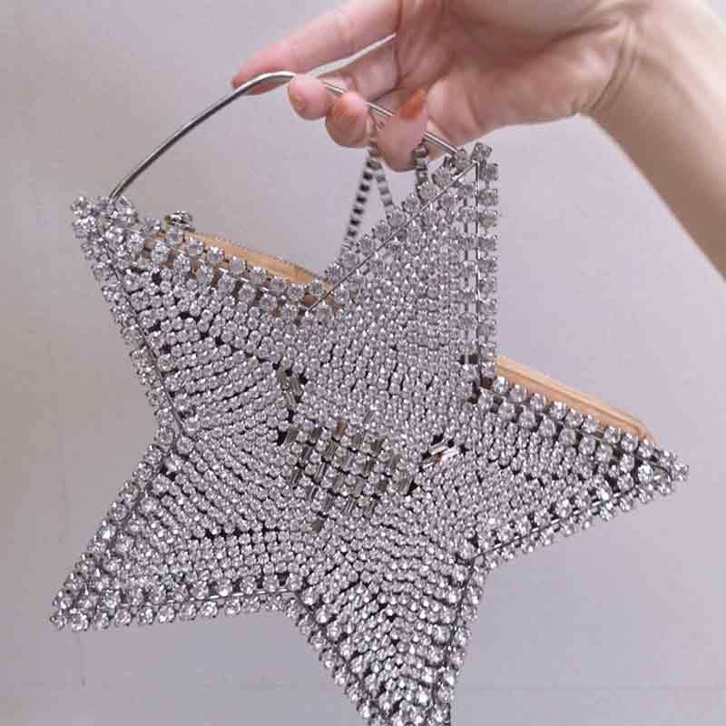 Summer New Popular Diamond-Encrusted Niche Diy Dinner Party Pearl Hand-Held Diagonal Banquet Bag