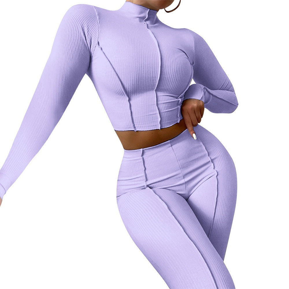 Women's Clothing Autumn And Winter New Fashion Reverse Wear Design Sense Of High Waist Leisure Sports Suit A Hair