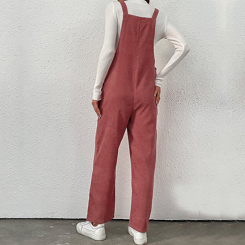 Retro Corduroy Overalls for Women: Your Stylish Autumn and Winter Jumpsuit