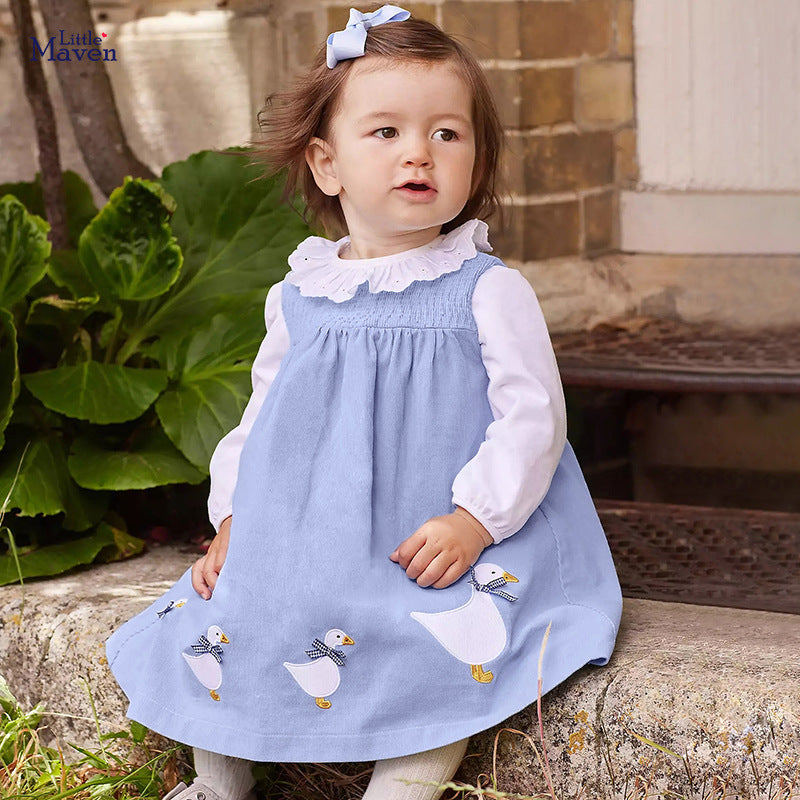 Cute Girls Skirt Fall Children's Dress Sleeveless Girls Fall Dress Princess Dress