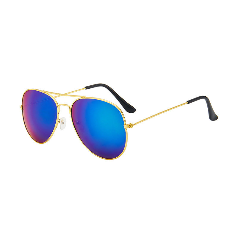5 pairs New Brilliant Sunglasses Full Color Pilot Goggles Metal Sunglasses Sunglasses Stall