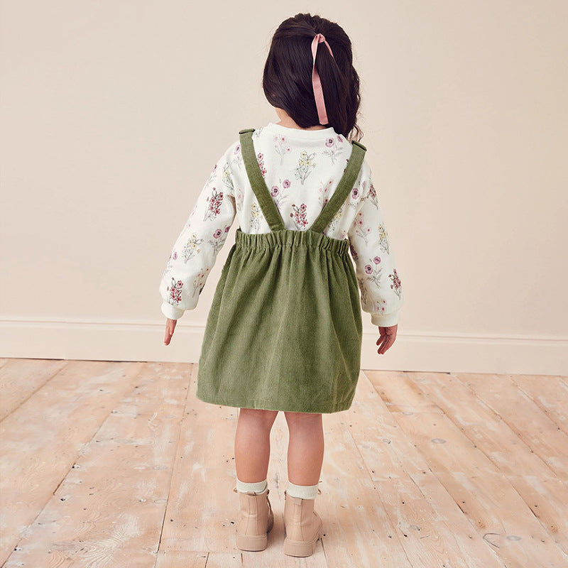 Children's Suspenders Dress Fall New Girls Skirt Casual Cute Children's Dress