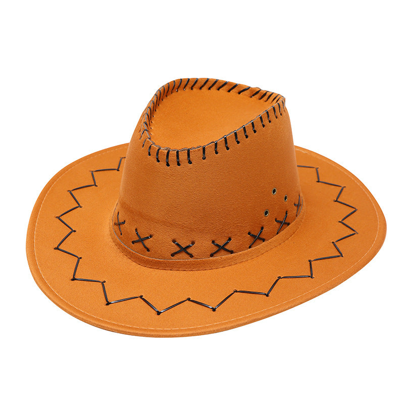 Western Cowboy Hat Male Summer Outdoor Sun Hat Grassland Mongolian Hat Knight Hat Travel Hat Stage Prop Hat Woman