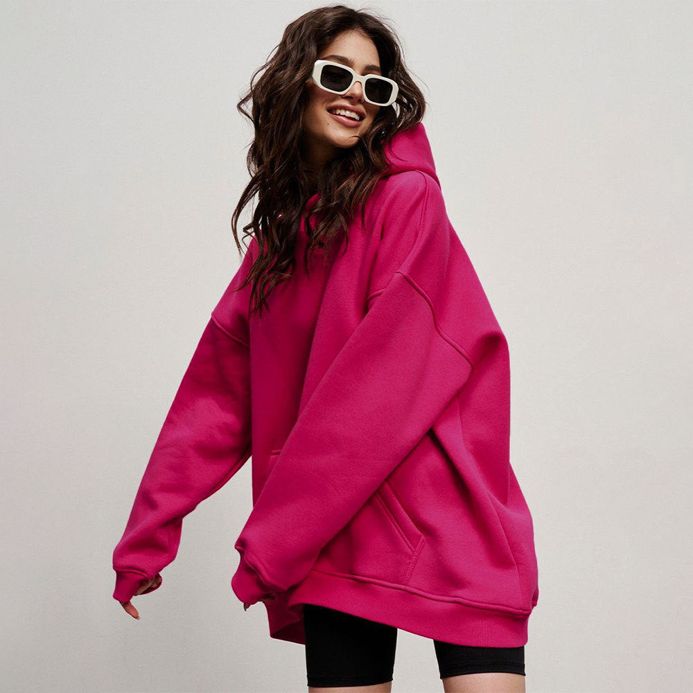 Hoodie Autumn And Winter New Street Boyfriend Wind Fleece Loose Pocket Hoodie