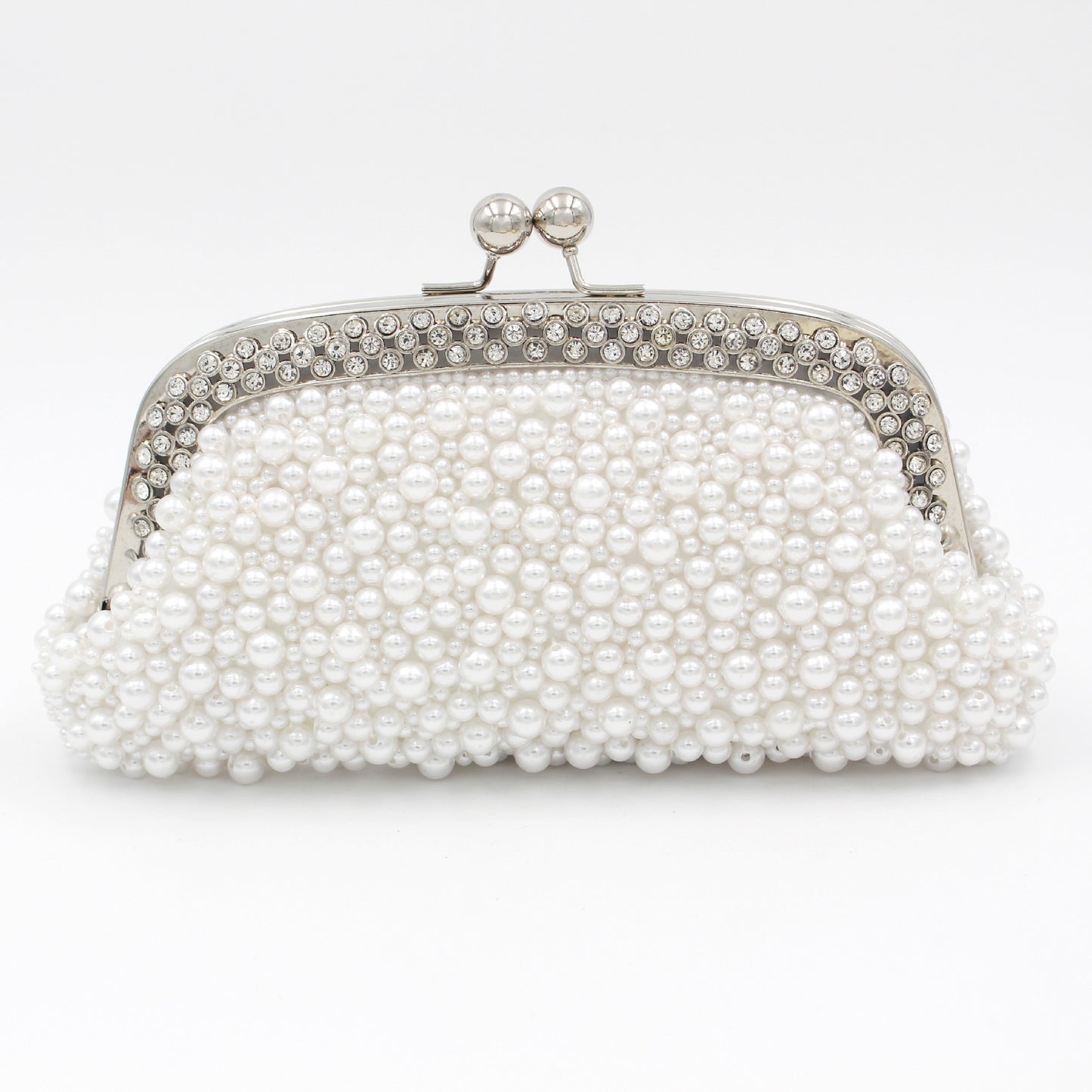 Pearl Dinner Bag Quality Pure Handmade Beaded Evening Women's Bag Rhinestone Dress Bag Large Capacity Clutch Bag
