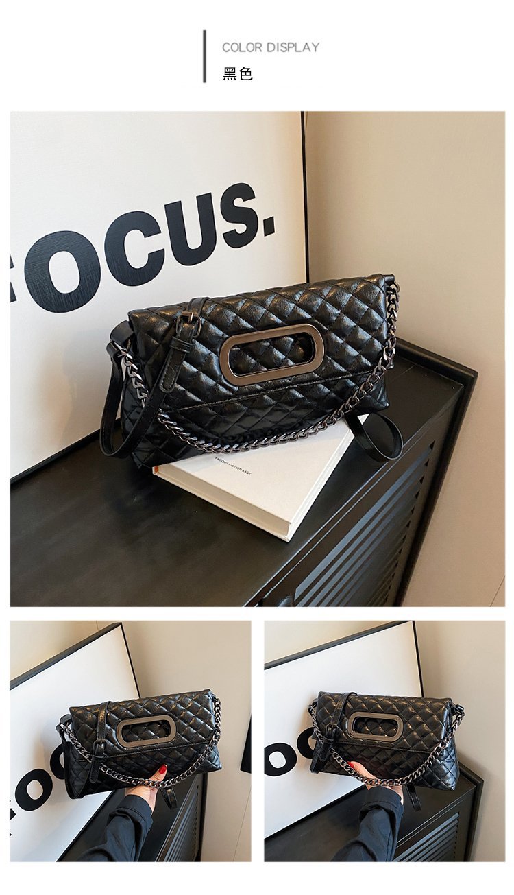 High-Grade Texture Bag Female Autumn And Winter New Fashion Ringer Chain Bag Niche Ladies Single Shoulder Crossbody Bag