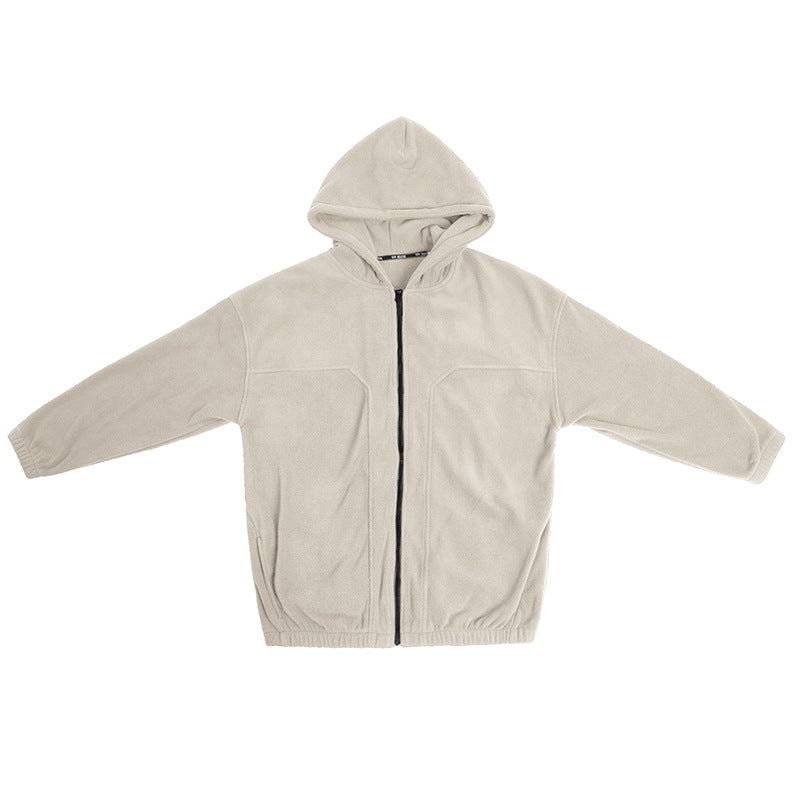 Men's Hoodies Coat Casual Zipper Cardigan Hoodie Solid Color Loose New Autumn and Winter Outdoor Running Training