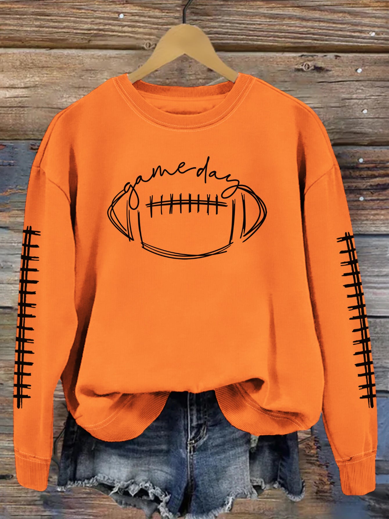 New Fall Game Day Print Fashion Hoodie Trend Long Sleeve