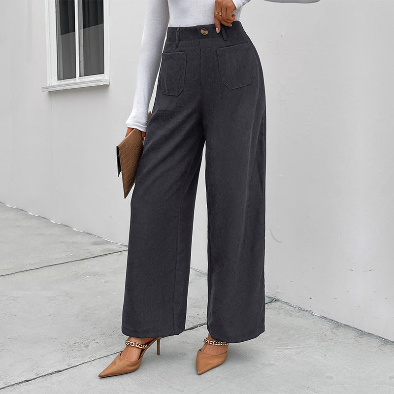 Autumn New Fashion Women's Clothing Corduroy Casual Pants
