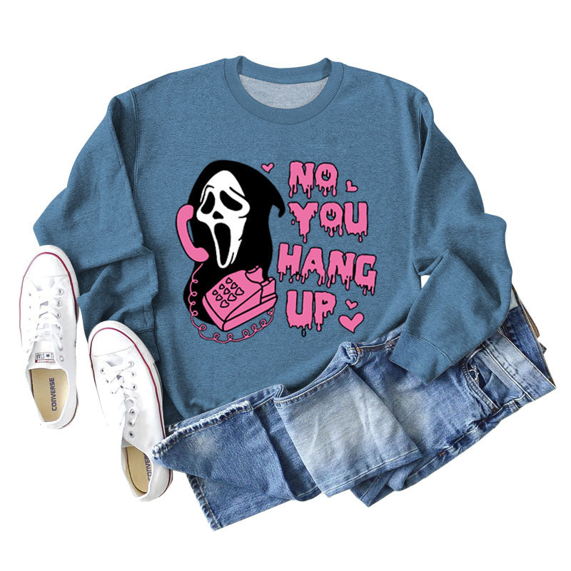 No You Hang Up Women's Round Neck Autumn/Winter Casual Long-Sleeved Ebay Fashion Hoodie