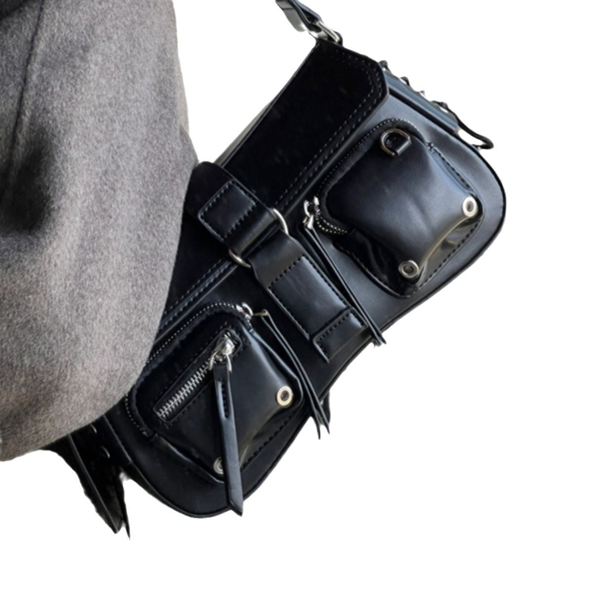 Motorcycle Bag with a Sweet and Cool Spice Baguette Design Shoulder Bag Underarm Bag
