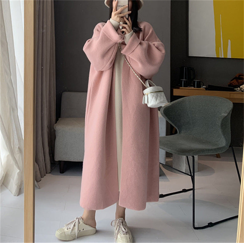 Sweater Coat Women Senior Sense Retro Day Lazy Relaxed Mid-Long Autumn And Winter New Knit Cardigan