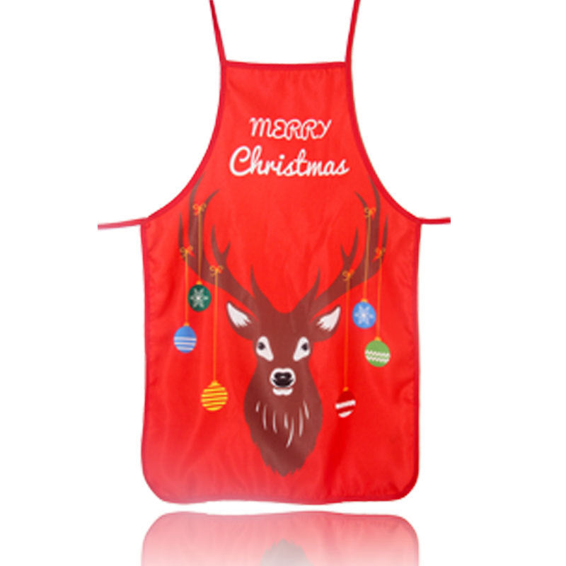 Christmas Apron Decoration Cloth Color Printing Decoration Cartoon Waist Animation Christmas Dress