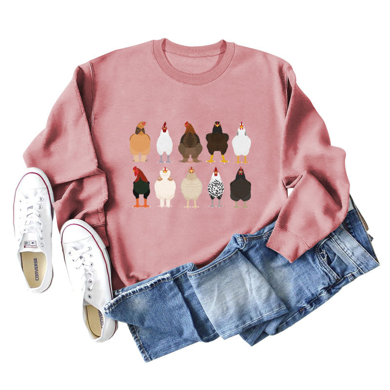 Chicken Print Thanksgiving Fashion Long Sleeve Ebay Plus Size Hoodie