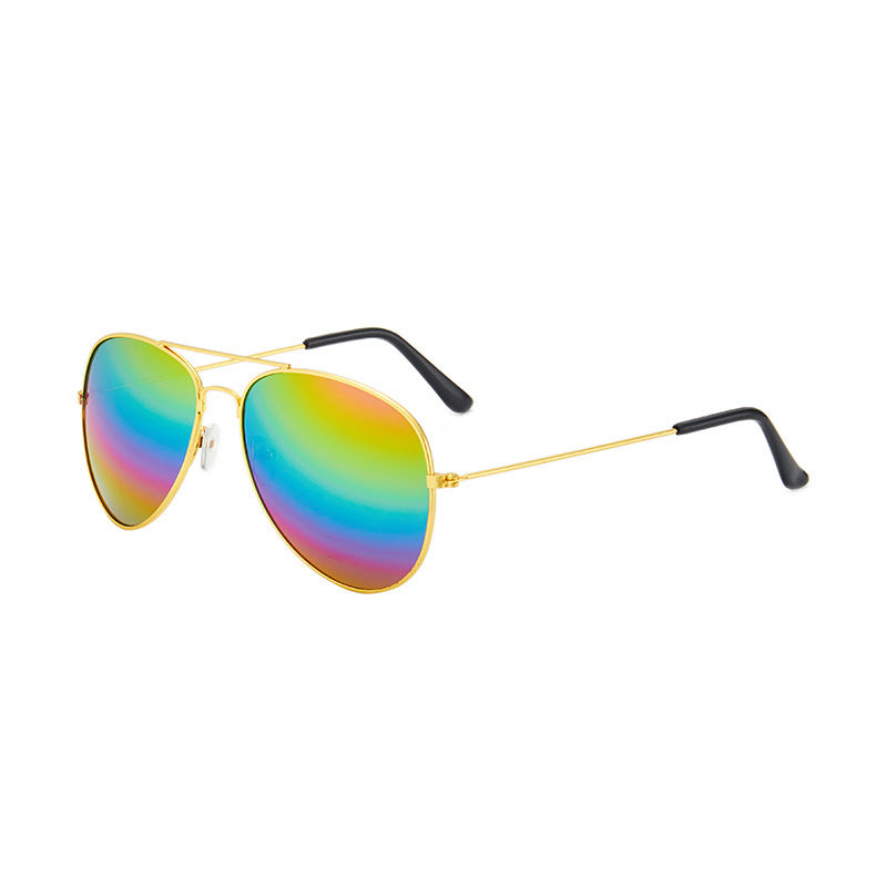 5 pairs New Brilliant Sunglasses Full Color Pilot Goggles Metal Sunglasses Sunglasses Stall