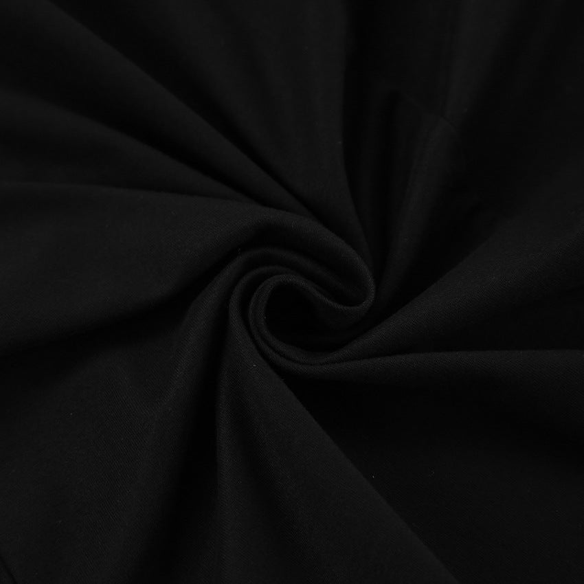 Black Woolly Knit High-Waisted Split Sheath Dress Wildberries Spring/Summer Fashion Woman