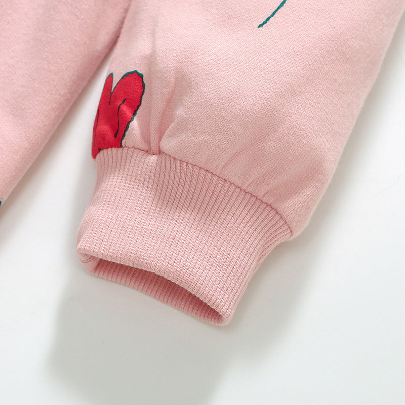 Long Sleeve Hoodie For Girls Pure Cotton Children's Dress New Cute Girl Child Dress