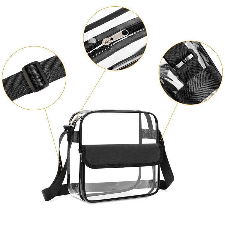 The New Transparent Pvc Waterproof Beach Bag With Large Capacity Hand-In-Hand Shoulder Bag Waterproof Outdoor Sports Storage Bag