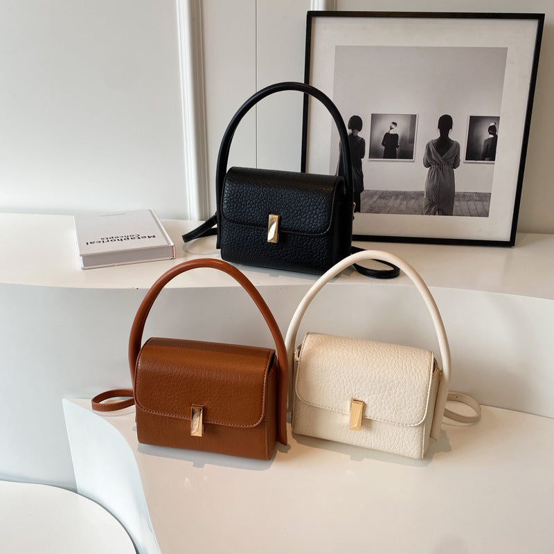 Popular Small Bag Female New Fashion All-In-One Single Shoulder Crossbody Bag Texture Retro Hand Bag Small Square
