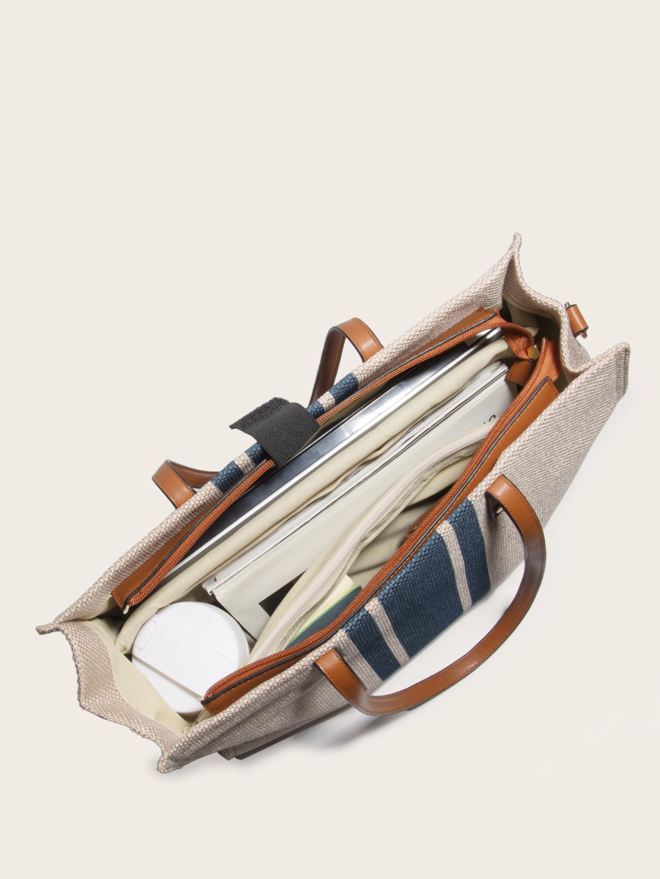 Retro Cotton Linen Hand Bill Of Lading Shoulder Crossbody Laptop Bag