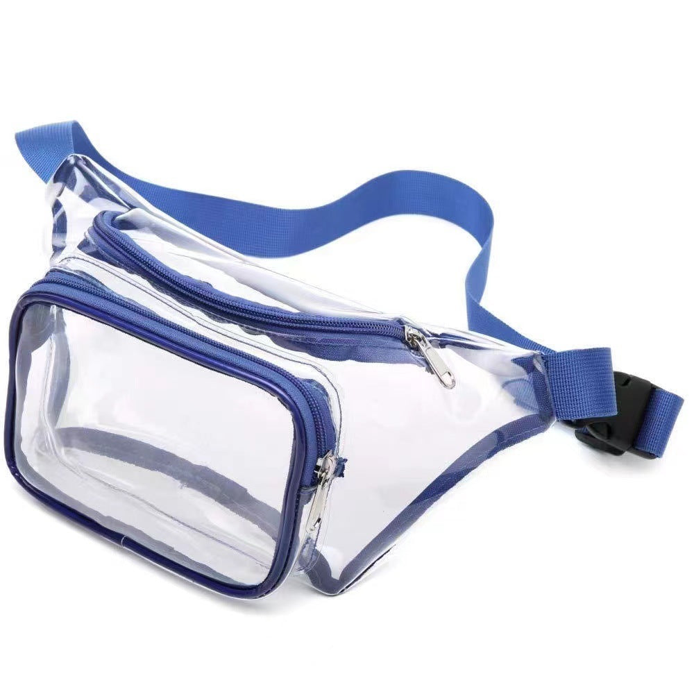 Transparent Pvc Makeup Outer Fashion Fitness Waist Pack Waterproof And Dustproof Leisure Sports Portable Travel Storage Bag