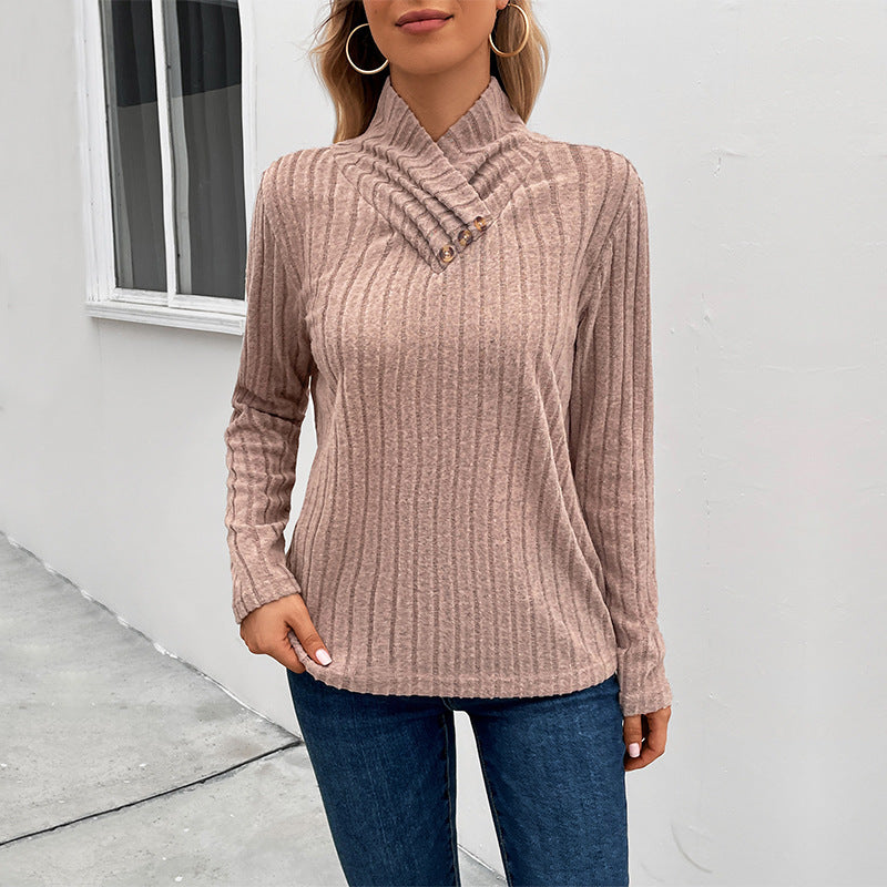 Autumn New Fashion Women's Long-Sleeved High-Neck Knitwear