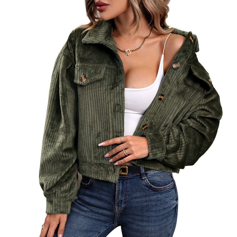 Autumn And Winter New Plush Leisure Solid Color Women's Coat