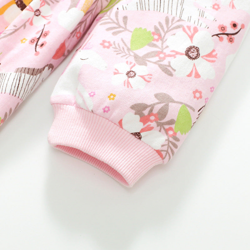 Autumn New Long-Sleeved Girls' Dress Home Cotton Children's Skirt Princess Dress
