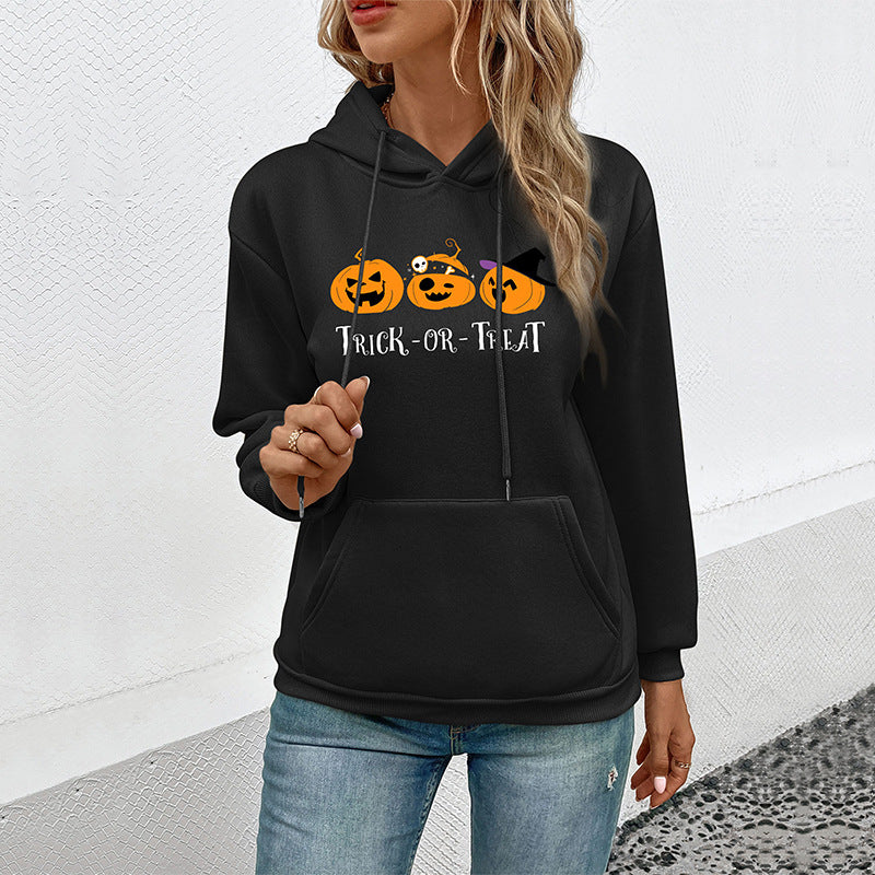 New Autumn New Women Halloween Printed Hoodie