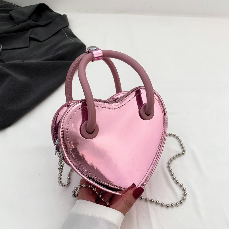 Fashion Personality Handbag New Girl Love Chain Shoulder Bag Creative Mobile Phone Bag