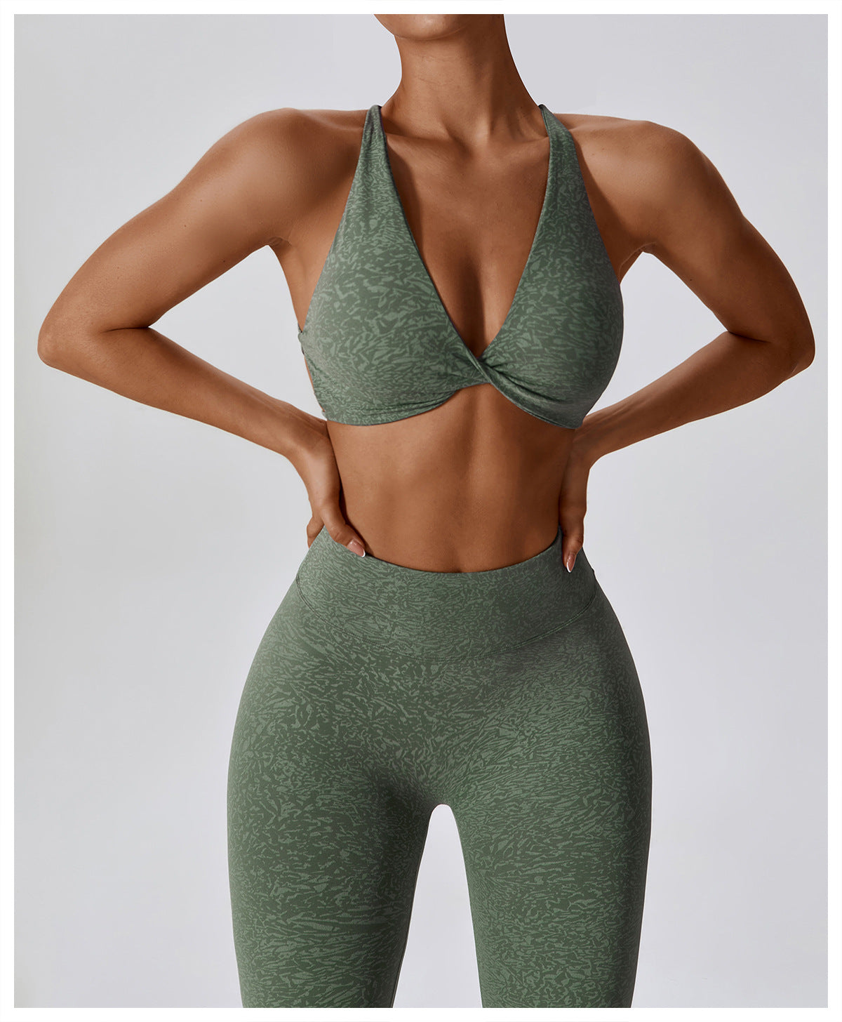 Summer Printed Nude Yoga Suit Floral Quick Dry Running Fitness Yoga Suit Female