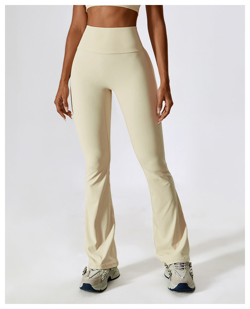 Wide Leg Tight Naked Hip Lift Yoga Flare Pants Dance High Waist Micro Casual Sports Pants