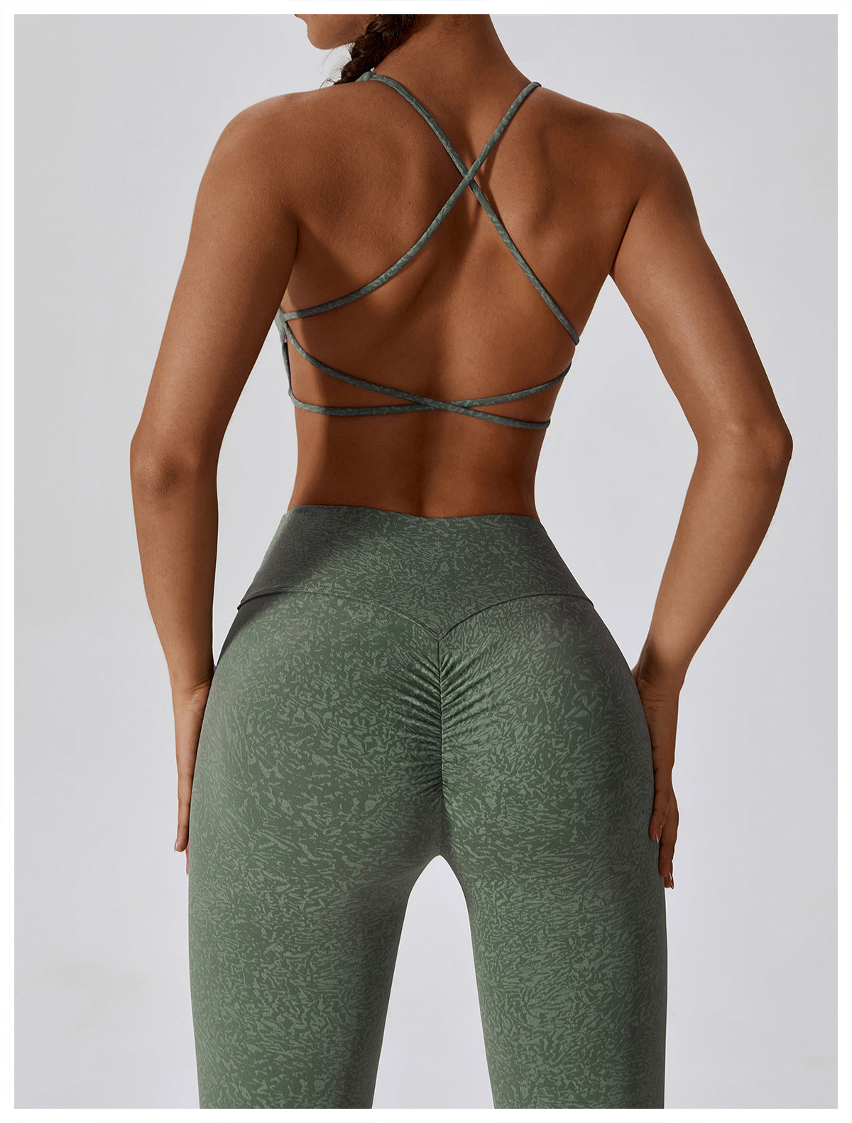 Summer Printed Nude Yoga Suit Floral Quick Dry Running Fitness Yoga Suit Female