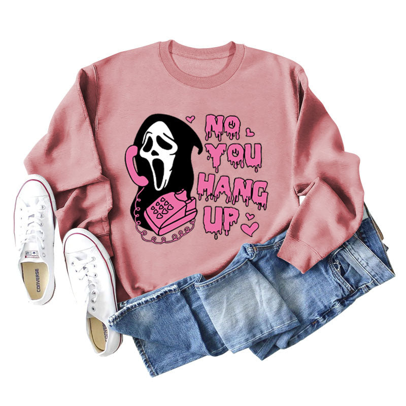 No You Hang Up Women's Round Neck Autumn/Winter Casual Long-Sleeved Ebay Fashion Hoodie