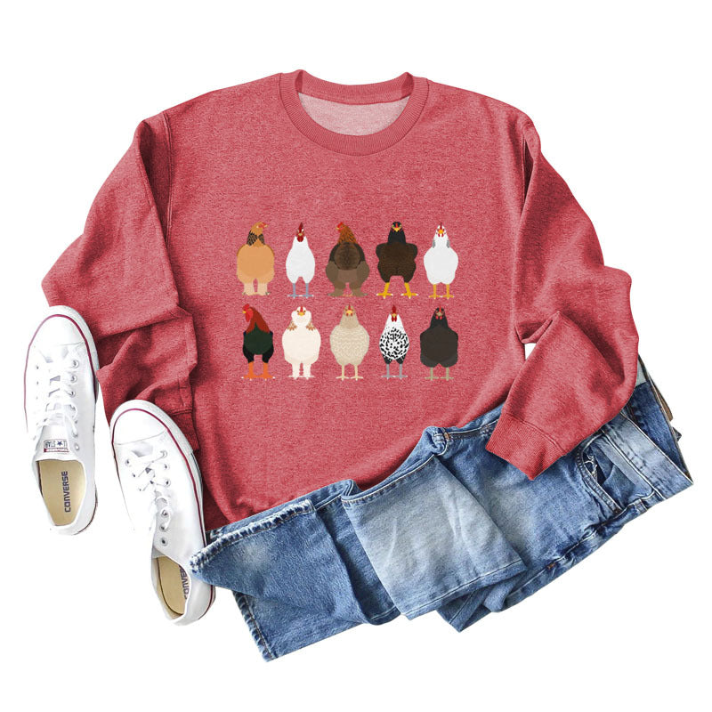 Chicken Print Thanksgiving Fashion Long Sleeve Ebay Plus Size Hoodie