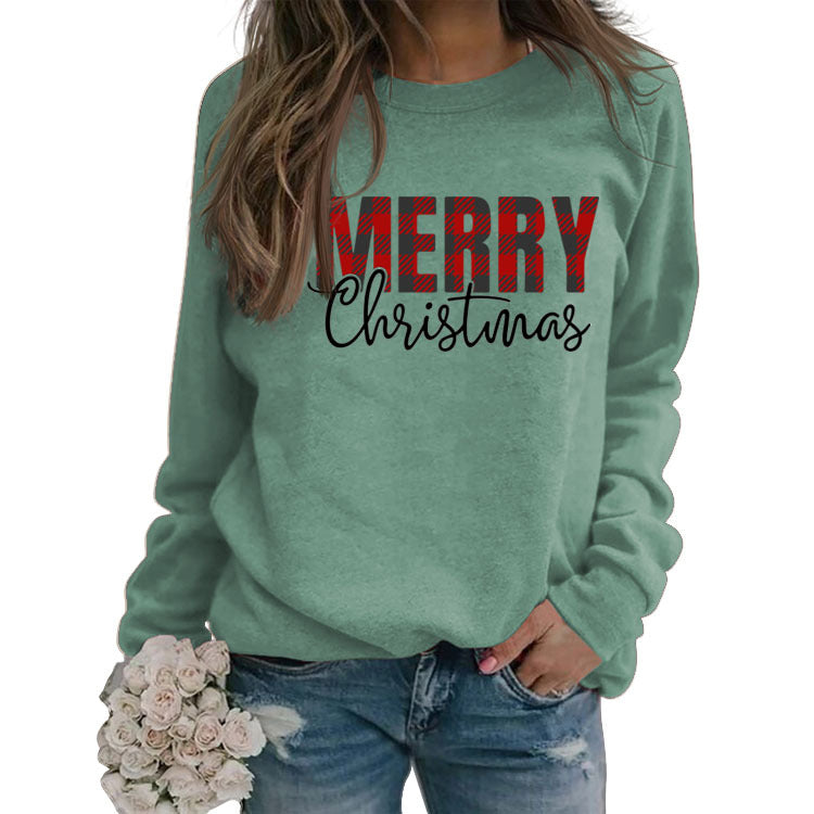 Merry Christmas Fashion Letters Autumn Winter Long Sleeve Ebay Women's Hoodie